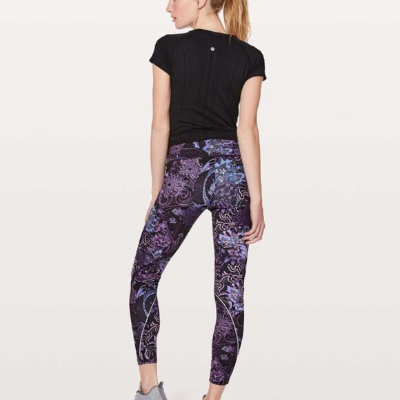 Lululemon Chasing Miles Tight 7/8 Memoir Multi Purple Nulux Running Reflective - Picture 2 of 14